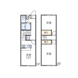 2DK Apartment in Matsue kita - Wakayama-shi Floorplan
