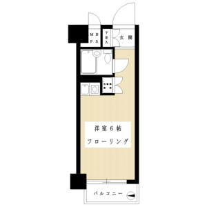 1R {building type} in Saiwaicho - Itabashi-ku Floorplan