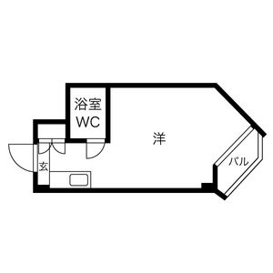 1R Mansion in Horocho - Nagoya-shi Tempaku-ku Floorplan