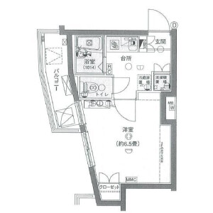 1K Mansion in Takaidonishi - Suginami-ku Floorplan