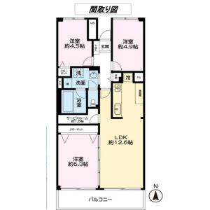 3LDK {building type} in Edagawa - Koto-ku Floorplan