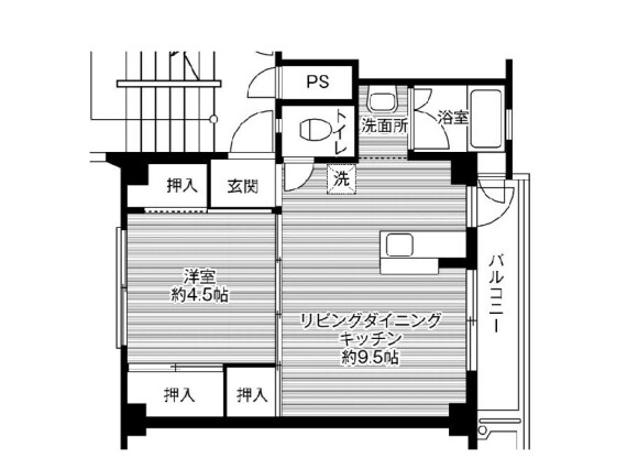1LDK Apartment to Rent in Fuwa-gun Sekigahara-cho Floorplan