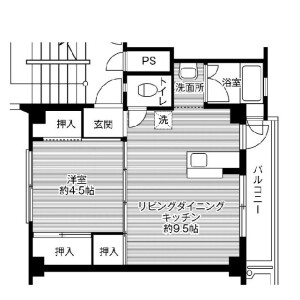 1LDK Mansion in Shodai minamimachi - Hirakata-shi Floorplan