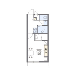 1K Apartment in Motoichiba - Fuji-shi Floorplan