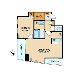 1LDK Mansion in Yoga - Setagaya-ku Floorplan