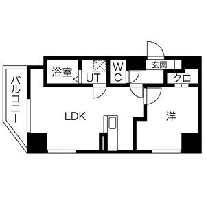 1LDK Mansion in Atsubetsuchuo 3-jo - Sapporo-shi Atsubetsu-ku Floorplan
