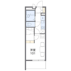 1K Apartment in Hanazonocho - Chiba-shi Hanamigawa-ku Floorplan