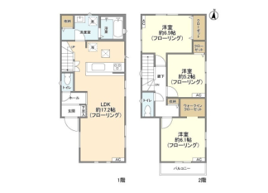 3LDK House to Rent in Hachioji-shi Floorplan