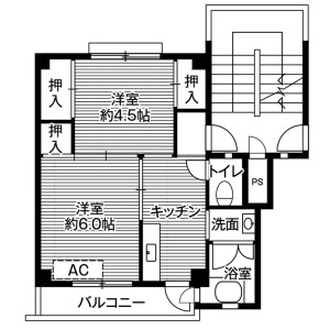 2K Mansion in Hosoechonakagawa - Hamamatsu-shi Hamana-ku Floorplan