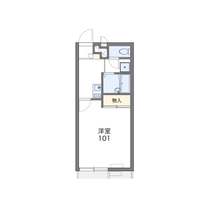 1K Apartment in Gakuenkihanadaisakura - Miyazaki-shi Floorplan