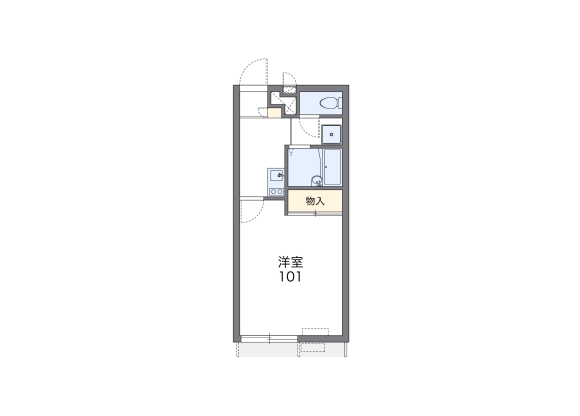 1K Apartment to Rent in Miyazaki-shi Floorplan