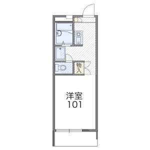 1K 아파트 in Kitadenen - Fussa-shi Floorplan