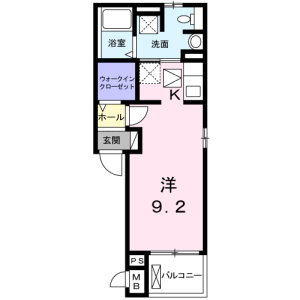 1R Apartment in Kyonancho - Musashino-shi Floorplan