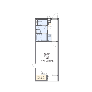1K Apartment in Honcho - Asaka-shi Floorplan