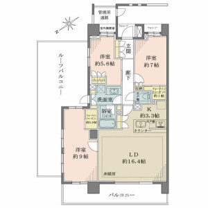 3LDK {building type} in Seta - Setagaya-ku Floorplan