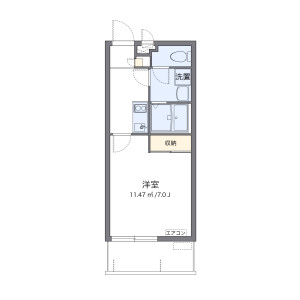 1K Mansion in Gusukuma - Urasoe-shi Floorplan