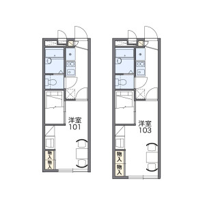 1K Apartment in Kashiwazaki - Hachinohe-shi Floorplan
