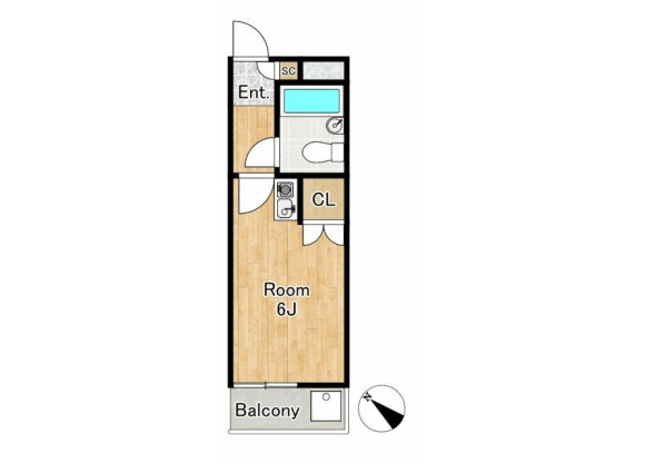 1R Apartment to Rent in Tokorozawa-shi Floorplan