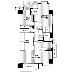 3LDK {building type} in Benten - Osaka-shi Minato-ku Floorplan