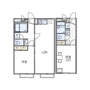 1K Mansion in Oganedaira - Matsudo-shi Floorplan