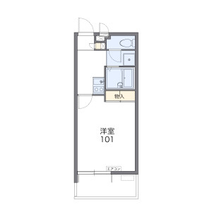 1K Apartment in Uehara - Ginowan-shi Floorplan