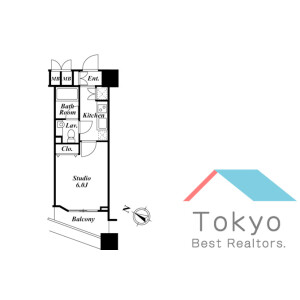 1K Mansion in Nishishinjuku - Shinjuku-ku Floorplan
