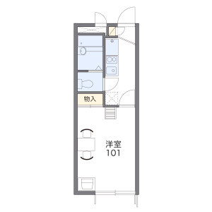 1K Apartment in Akanedai - Yokohama-shi Aoba-ku Floorplan