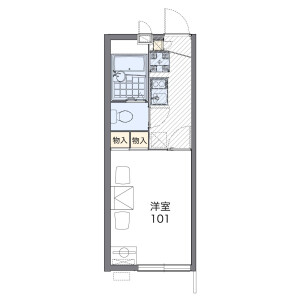 1K Apartment in Okubo - Yokohama-shi Konan-ku Floorplan