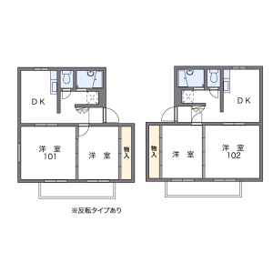 2DK Apartment in Nishi - Okegawa-shi Floorplan