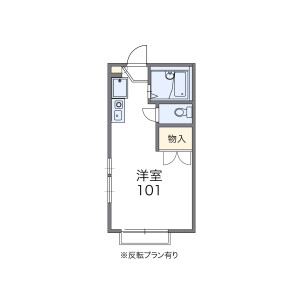 1K Mansion in Yanohigashi - Hiroshima-shi Aki-ku Floorplan