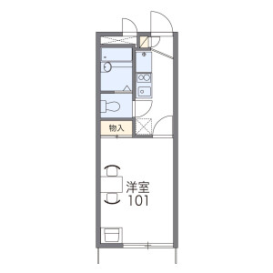 1K Apartment in Nishiaoki - Kawaguchi-shi Floorplan