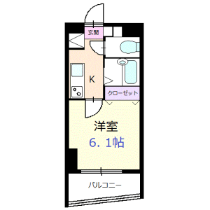 1K Mansion in Nishiasakusa - Taito-ku Floorplan