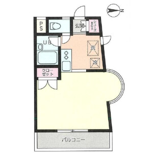 1R Mansion in Kamitsurumahoncho - Sagamihara-shi Minami-ku Floorplan