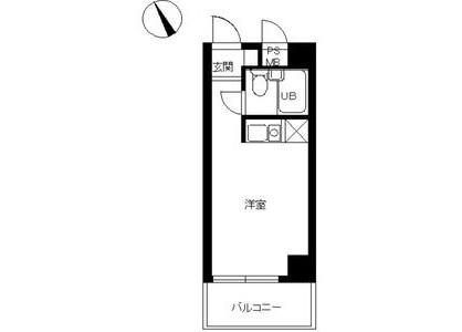 1R Apartment to Rent in Sagamihara-shi Chuo-ku Floorplan