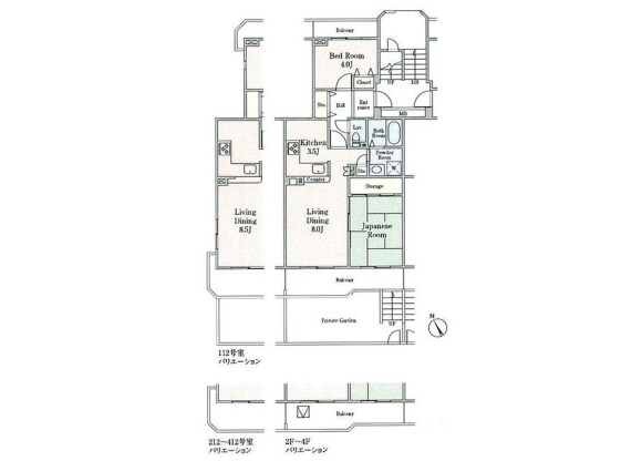 2LDK Apartment to Rent in Niiza-shi Floorplan