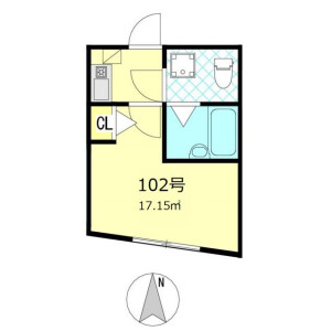 1K Apartment in Yotsugi - Katsushika-ku Floorplan