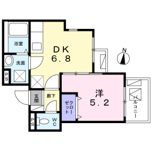 1DK Mansion in Nishioizumi - Nerima-ku Floorplan
