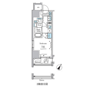 1K Mansion in Shirokanedai - Minato-ku Floorplan