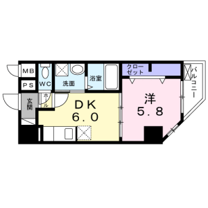 1DK Mansion in Omorihigashi - Ota-ku Floorplan