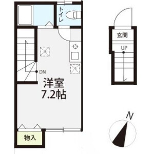 1R Apartment in Kamikitazawa - Setagaya-ku Floorplan