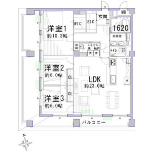 3SLDK {building type} in Omorikita - Ota-ku Floorplan