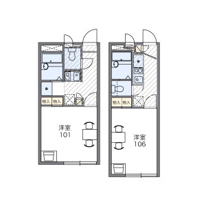 1K Apartment in Ozone - Nagoya-shi Kita-ku Floorplan