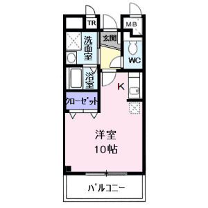 1K Mansion in Kabemachi - Ome-shi Floorplan