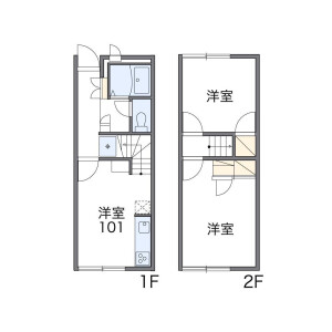 2DK Apartment in Minamiaraki - Abiko-shi Floorplan