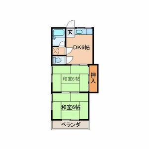 2DK Apartment in Shimokodanaka - Kawasaki-shi Nakahara-ku Floorplan