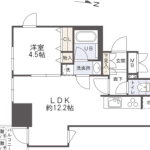 1LDK Mansion in Chitose - Sumida-ku Floorplan