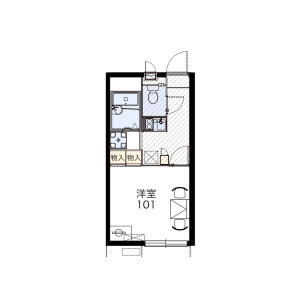 1K Apartment in Nakaarai - Tokorozawa-shi Floorplan