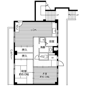 2LDK Mansion in Ninomiya - Akiruno-shi Floorplan