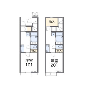 1K Apartment in Onaricho - Saitama-shi Omiya-ku Floorplan