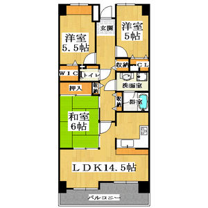 3LDK Mansion in Sekime - Osaka-shi Joto-ku Floorplan